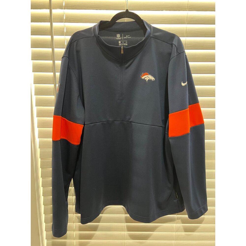 Nike‎ Denver Broncos 1/4 Zip Pullover - Size XXL